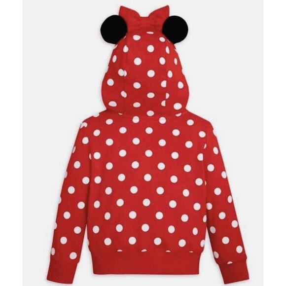 Disney Minnie Mouse XXL Authentic Sweatshirt Hoodie With Ears Bow NWT - Picture 2 of 7
